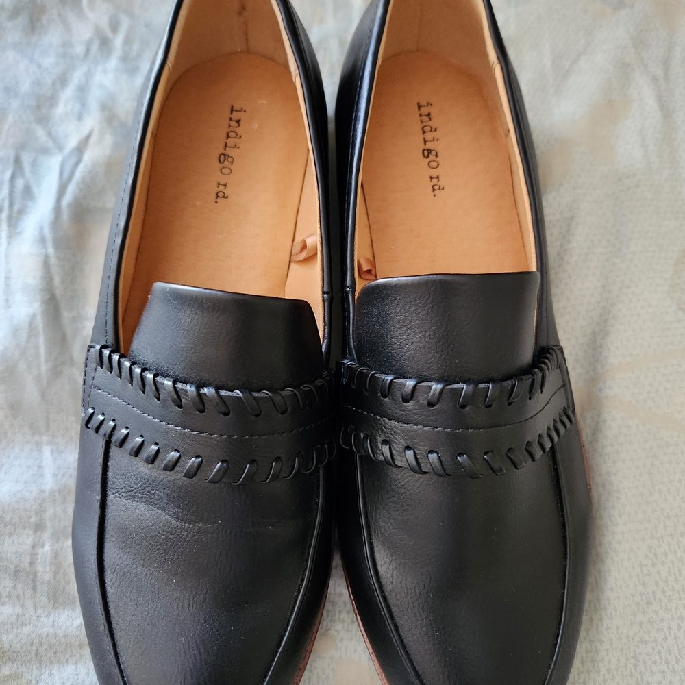 Indigo Rd. Men's Black Leather Loafers